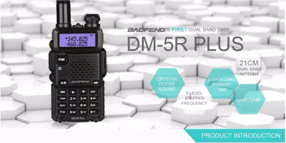 DMR портативная рация DM-5R плюс двухстороннее радио Совместимость с для Motorola Ручной портативный портативная рация