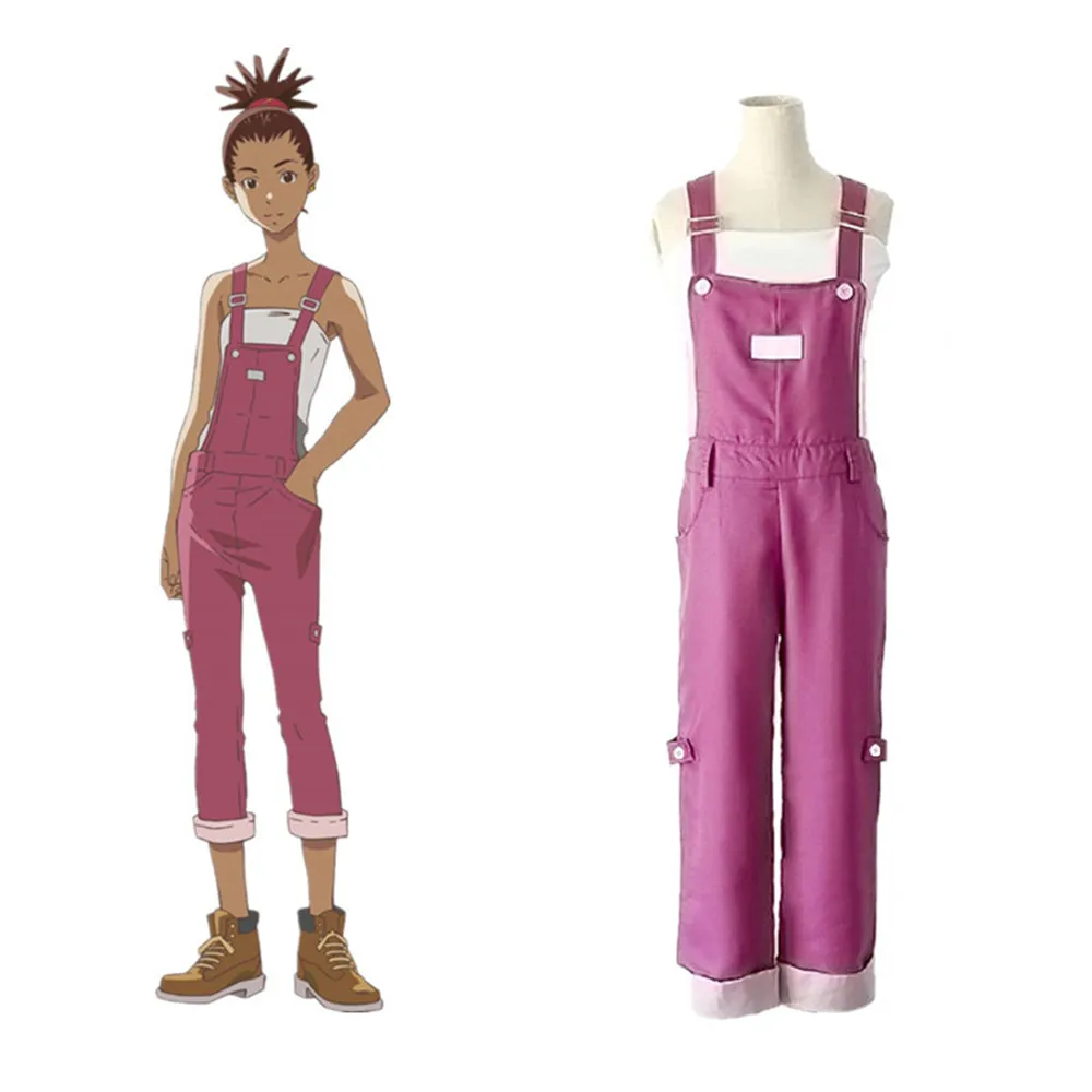 

New Anime Carole & Tuesday Cosplay Carole Bib + T-Shirt Set Summer Casual costume for women Halloween Carnival Fancy Dress
