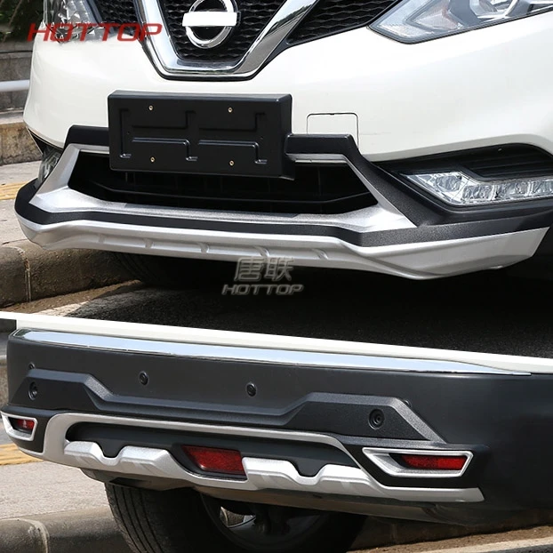 

Car ABS Chrome Front+ Rear Bumper Protector Guard Skid Plate FIT For Nissan Qashqai 2016 2017