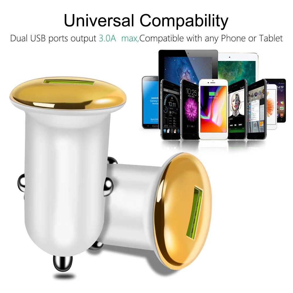 USB Автомобильное зарядное устройство для телефона samsung A50 A70 автомобильное Micro usb