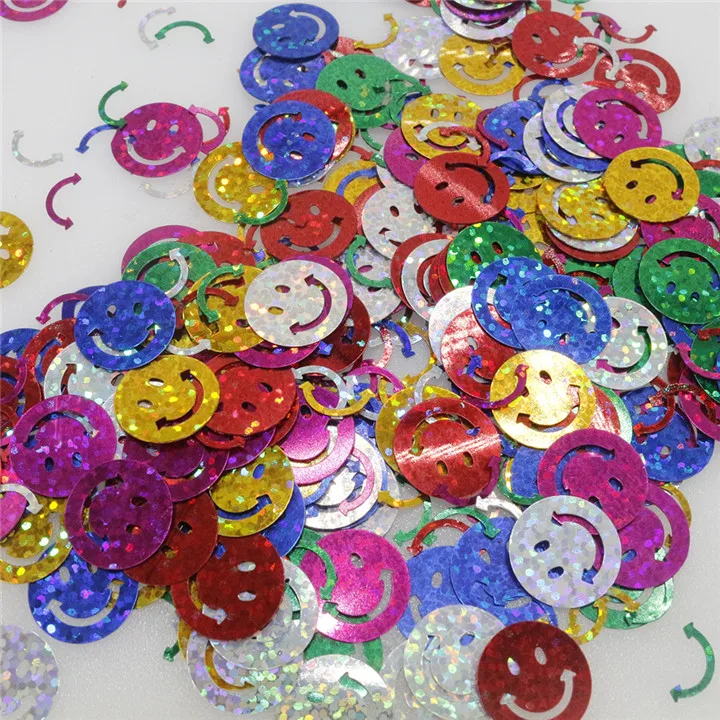 4 30g Smiley Face Sequins For Crafts Paillettes Clothing Leaves Glitter Shell Love Sequin Bag Decor DIY Scrapbooking Accessories