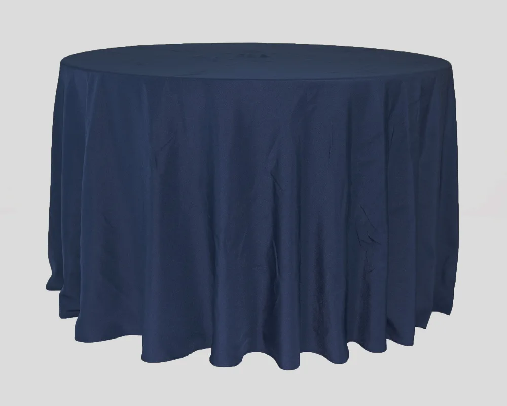 Navy Blue 5 шт./партия,, качественный белый круглый стол, ткань для свадебного украшения, полиэстер, Обычная Скатерть для свадебного отеля и банкета - Цвет: Navy Blue