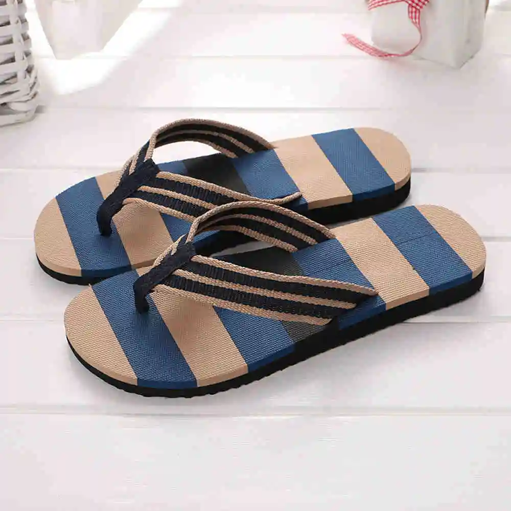 

SAGACE 2018 Hot Selling Fashion Men Summer Stripe Flip Flops Shoes Sandals Boys Flip-flops EVA Mixed Colors Flat with Shoes