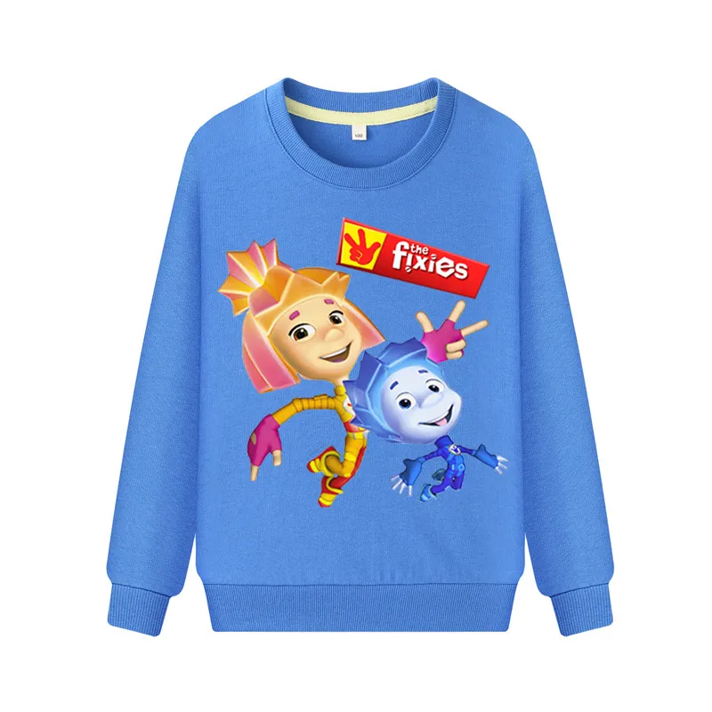 

New Arrivals Baby The Fixies Costume Kids Outdoor Spring Sports Sweatshirts Boys Long Sleeve Hoodies Girls Pullover Coats DZ108
