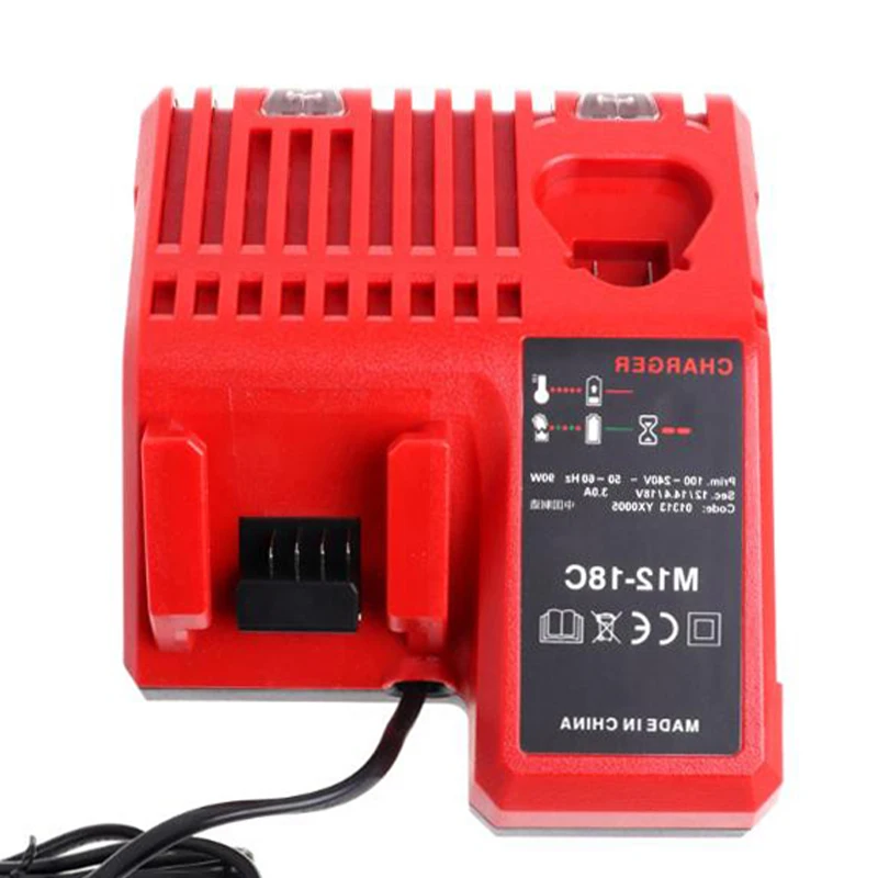 For Milwaukee 10.8V 12V 18V M12 M18 48 - 11 - 24xx Series Lithium-ion Battery N12 M12-18C Li-ion Battery Charger Red For Milwaukee 10.8V 12V 18V M12 M18 48 - 11 - 24xx Series Lithium-ion Battery N12 M12-18C Li-ion Battery Charger Red
