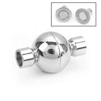 

DoreenBeads 304 Stainless Steel Magnetic Clasps Ball Silver Color 20mm( 6/8") x 12mm( 4/8")/15mm( 5/8") x 9mm( 3/8"), 1 Piece
