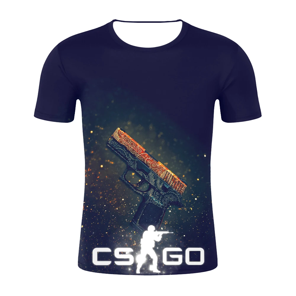 2019 футболка унисекс с 3D принтом CS GO Counter Strike Global offension CSGO Gun летняя пуловер