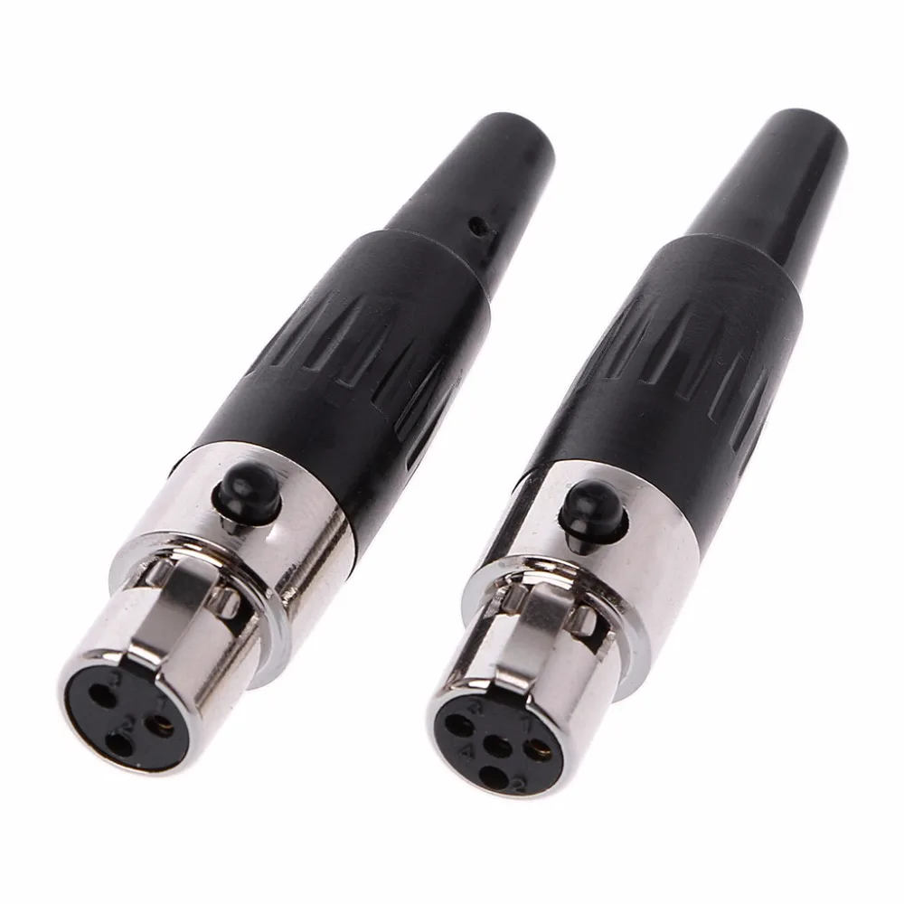 

Mini 3PIN/4PIN Female Plug Mini XLR Audio Microphone Connector 49x8mm