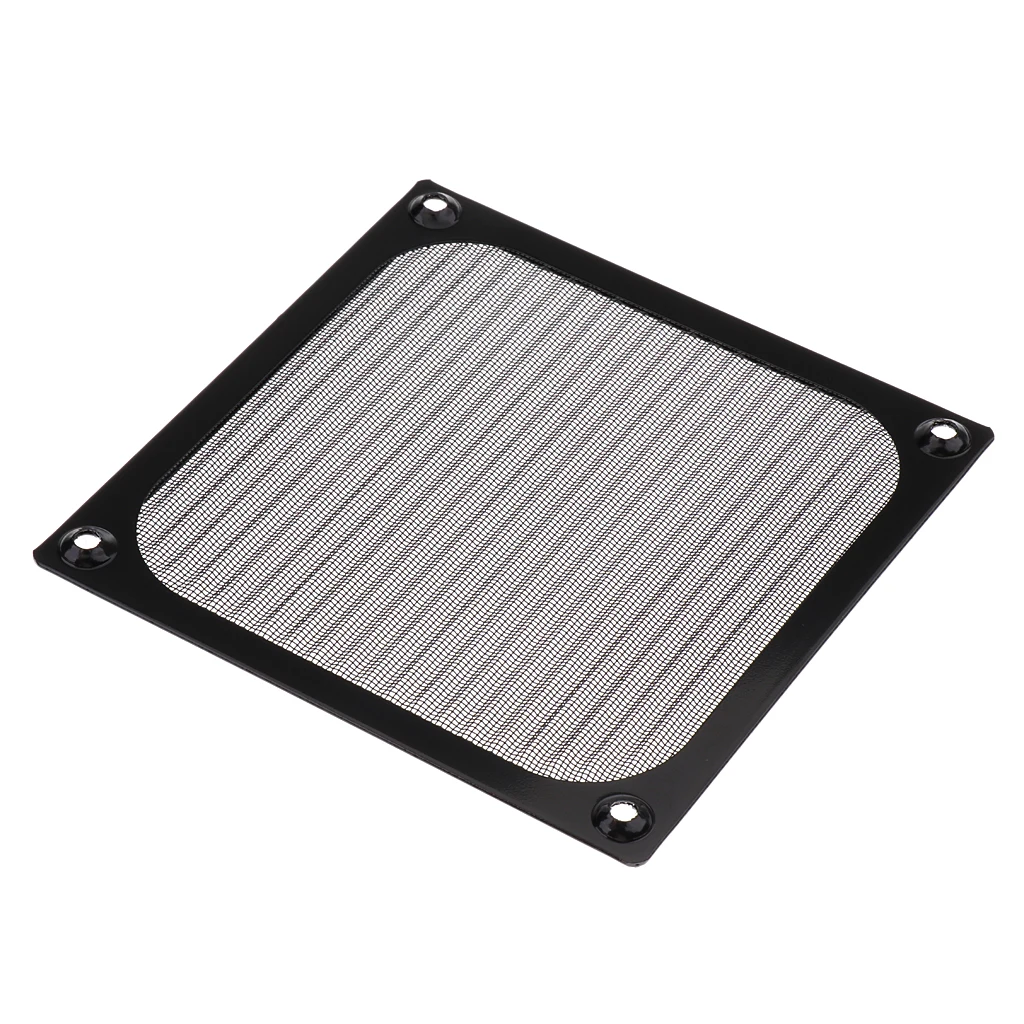 5 pack of PC Aluminum 120mm Computer Fan Cooling Dustproof Dust Filter Shield Case Aluminum Grill Guard Black