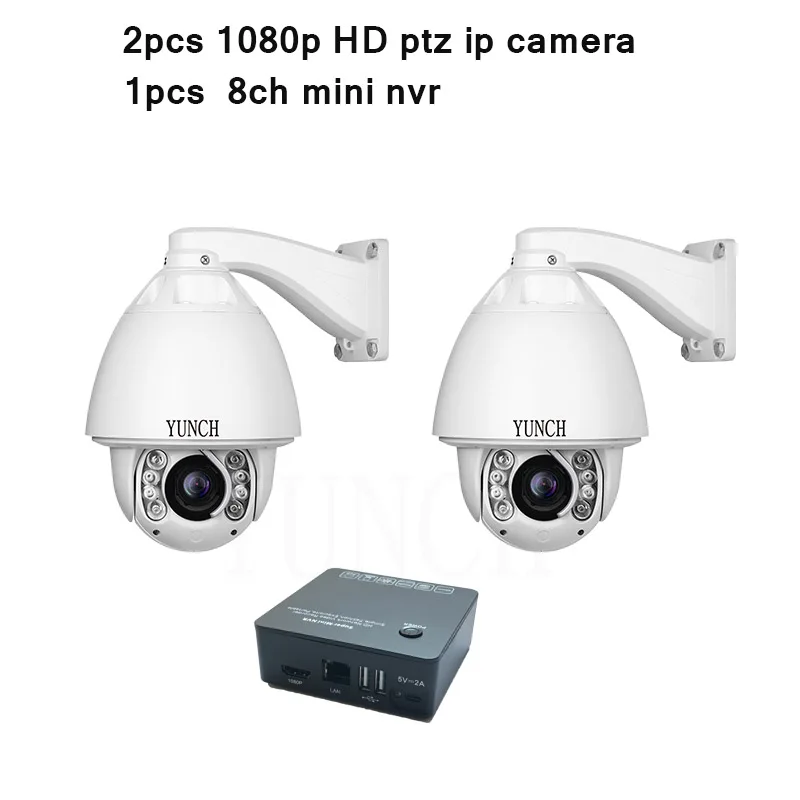 

Security 8CH 1080P HD IP Network Camera NVR Kit high speed dome auto tracking ptz ip camera with mini nvr 8ch p2p
