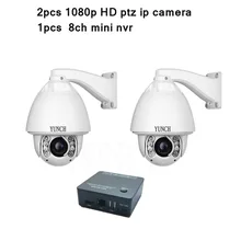 Security 8CH 1080P HD IP Network Camera NVR Kit high speed dome auto tracking ptz ip camera with mini nvr 8ch p2p