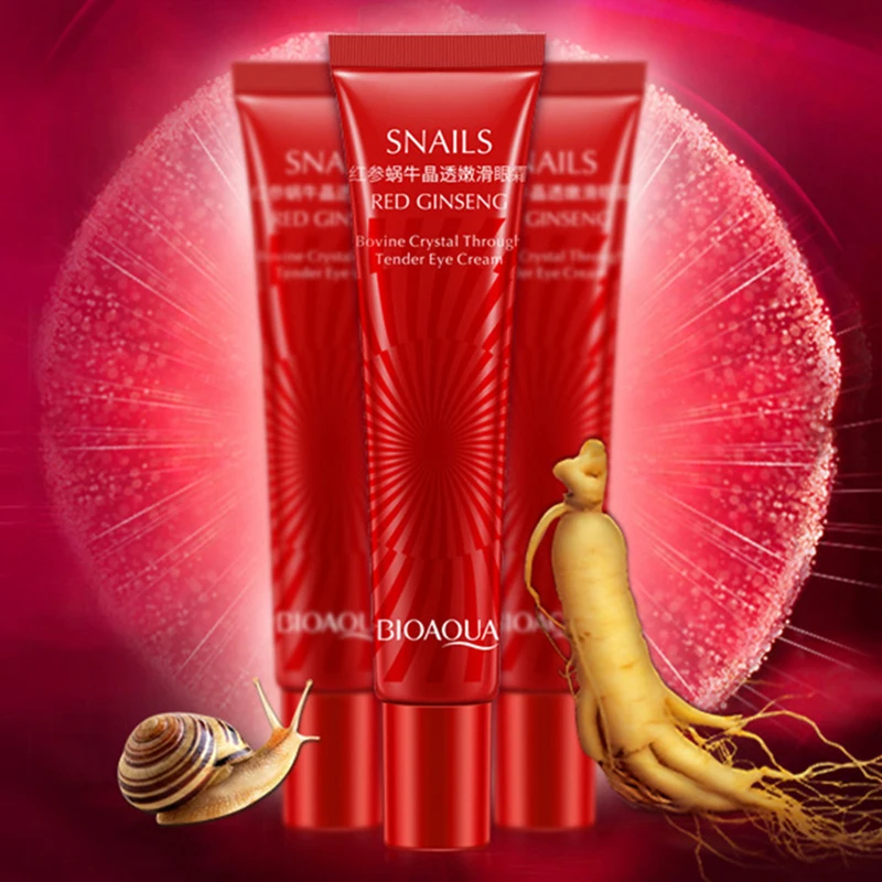 

BIOAQUA Brand Snail Essence Eye Cream Moisturizer Instantly Ageless Fade Fine Line Makeup Gel Remove Dark Circle Lift Skin Care
