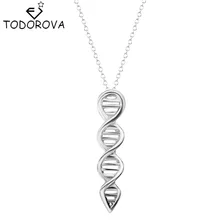 Todorova DNA двойная спираль молекулярное ожерелье дофаминовая молекулярная структура ожерелье биологический символ наука ювелирные изделия