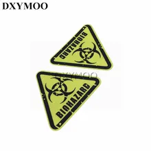 2PCS Car Stickers Bike Helmet Motorcycle Zombie ZIOHAZARG Tyre Vinyl Decals 7.4×6.6cm