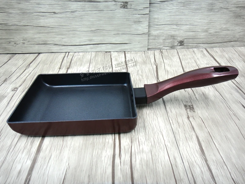 Алюминий омлет сковорода Tamagoyaki 13 * 18 см нет - палочка без масло ян го газовой плиты