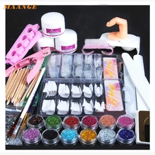 Акриловая Пудра Блеск Ногтей Кисть Ложные Finger Pump Nail Art Tools Kit Набор G6928