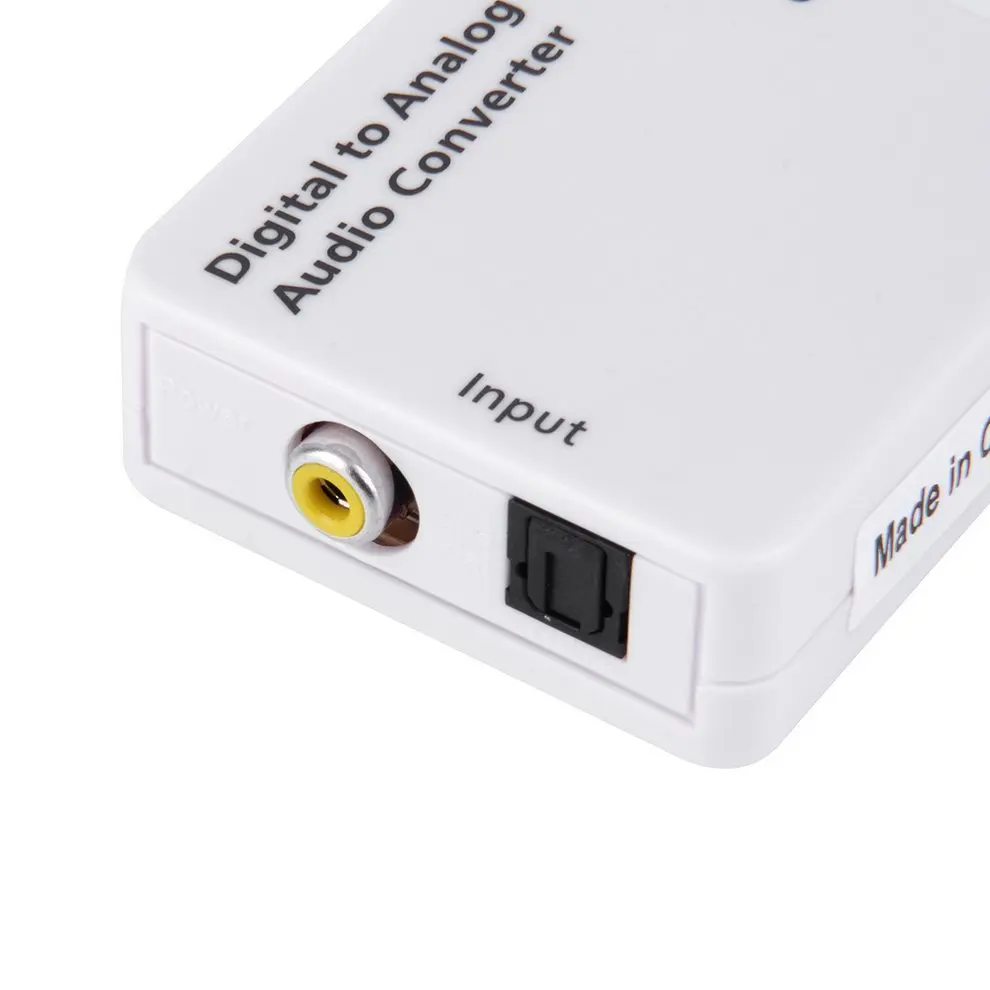 

10PCS Converter Compact Digital Optical Toslink Coax to Analog R/L/RCA Audio Signal Converter Adapter with USB Power Cable