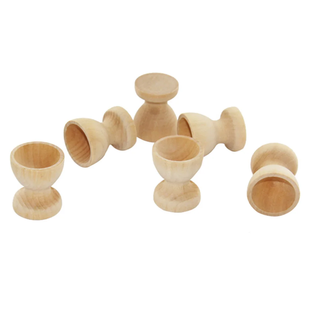 DIY пасхальные деревянные держатель для хранения яиц чашка имитация форма для рисования лоток детская игрушка