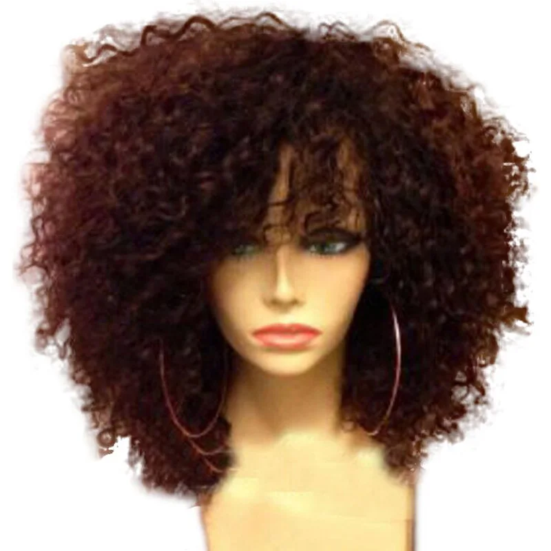 curly wig with bangs