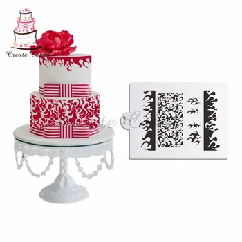 

Flame Decorating Stencil Design Cake Border Fondant Plastic Cake Stencil Template Mold for Art Painting DIY Backing Tools st-768
