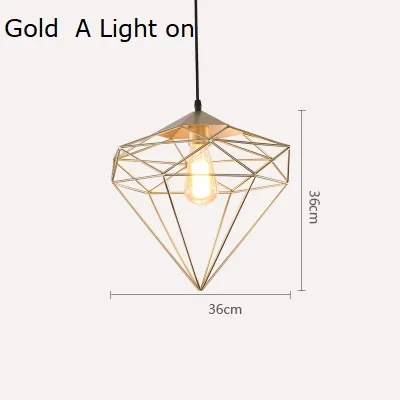 LukLoy Алмазный подвесной светильник светодиодный кухонный светильник современная прикроватная подвесная потолочная лампа лампы для спальни гостиной светильник ing светильники - Цвет корпуса: Gold A