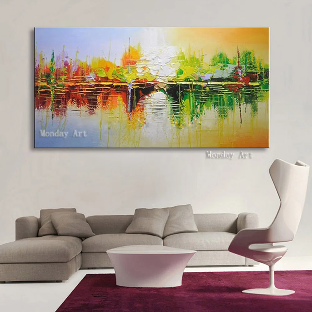 

knife oil painting handmade abstract painting on canvas 100% handmade color painting art modern artwork for home wall decoration