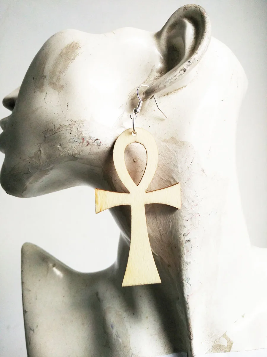 3 стиля ankh cross деревянная серьга можно смешивать дизайн WE 0002|wooden earrings|earrings stylewood