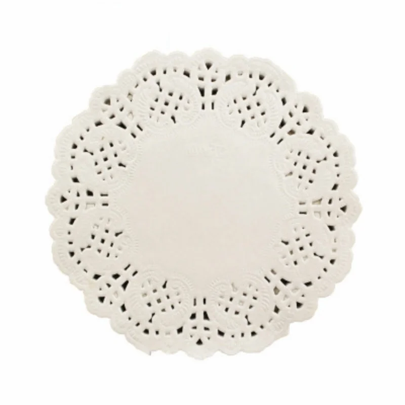 200 Pcs Eco-Friendly Grease-Proof White Paper Doilies for Party Wedding Christmas Table Decorative Cake Holder