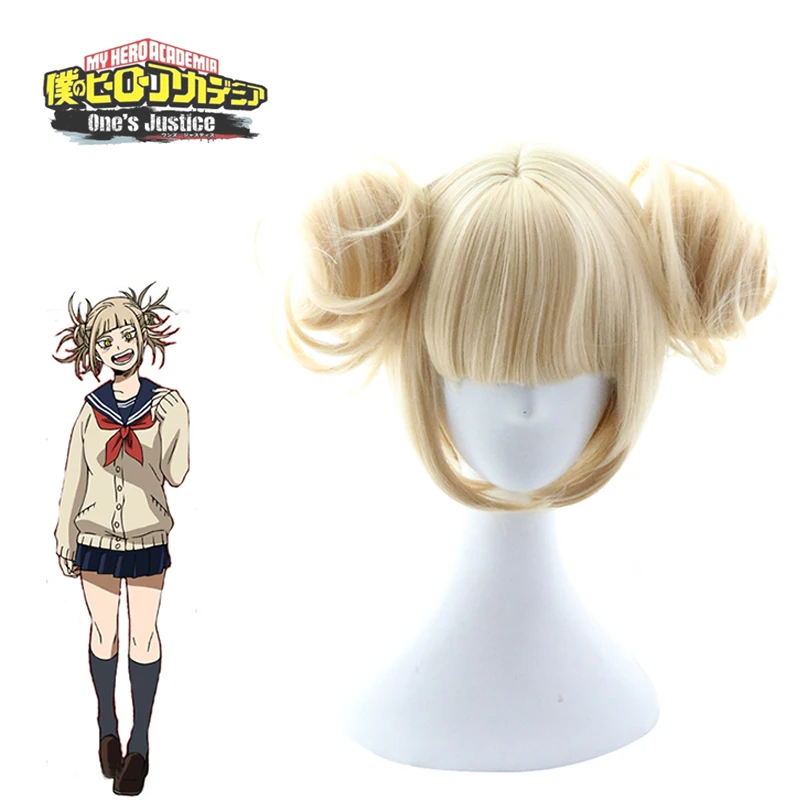 

Eraspooky My Hero Academia Himiko Toga Cosplay Wig Boku no Academia Cosplay Yellow Short Hair Synthetic