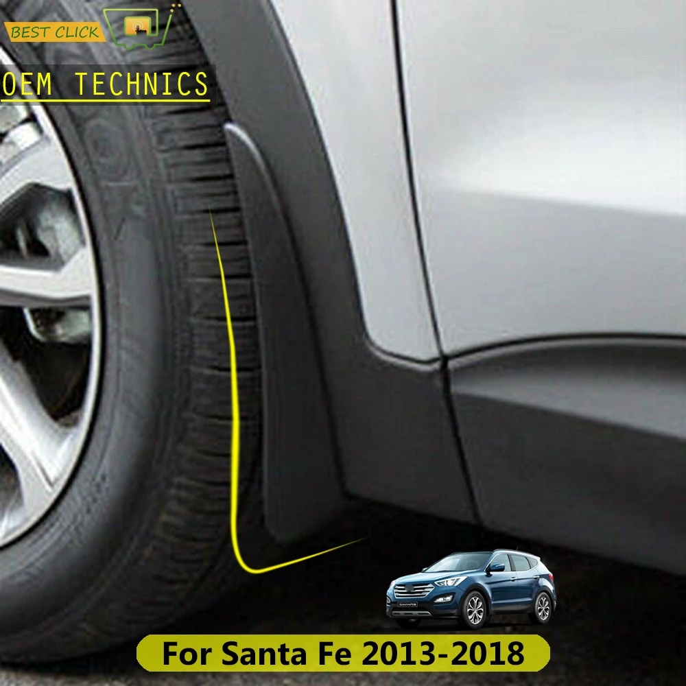 Автомобильные Брызговики для Hyundai Santa Fe DM XL 2013 2018 Maxcruz Брызговики передние и задние 2014 2015 2016 2017|Грязезащита| | АлиЭкспресс