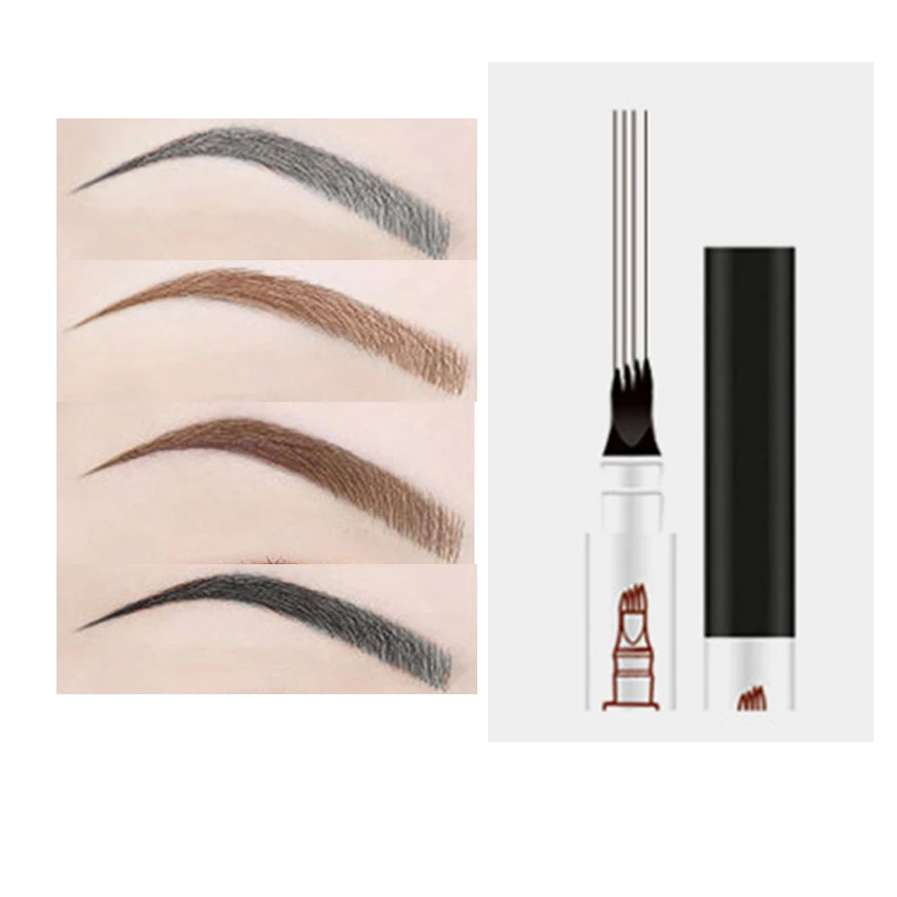

4 Color High-end Automatic Matte Eyebrow Pencil Liquid Enhancer Eyebrow Gel Waterproof Tattoo Eye Brow Pencil Smudge-proof