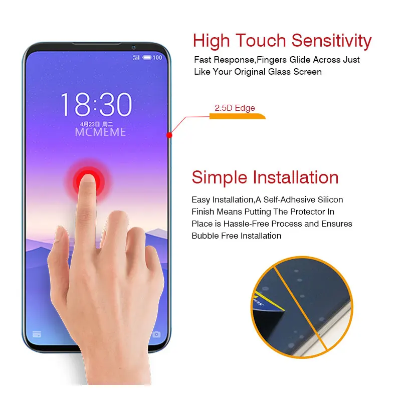 Защитное стекло для MEIZU 16s pro закаленное 16 16xs экрана Защитная пленка