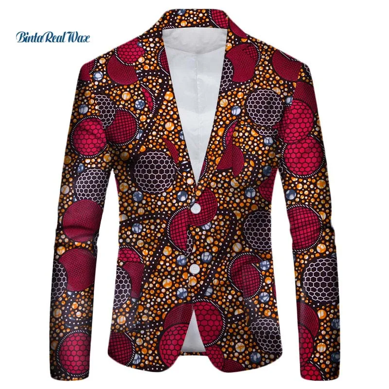Мужской блейзер Bazin Riche традиционная африканская одежда мужские топы с принтом Блейзер хлопок африканская Дашики одежда WYN478 - Цвет: 3