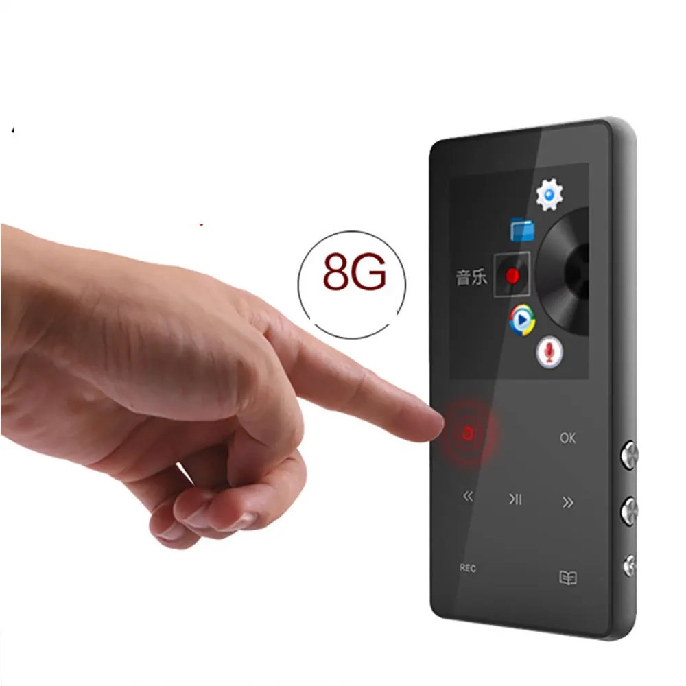 MP3 Плеер 1 8 дюймов сенсорный экран HiFi звука без потерь fm радио E Book записи