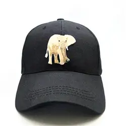 Слон животные вышивка хлопок Casquette Бейсбол Кепки Кепки Регулируемый Snapback Шапки для детей, мужчин, женщин 286