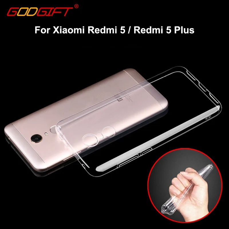 GodGift Xiaomi Redmi 5 Plus Чехол роскошные Redmi5 PlusTransparent противоударный силиконовый чехол