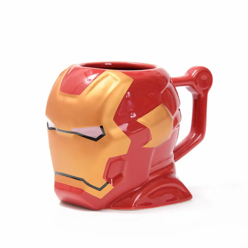 

450ml 3D American Marvel Creative Iron Man Personality Cartoon Ceramics Mug Coffee Tea Milk Hot Water Cup Drinkware Caneca Gift