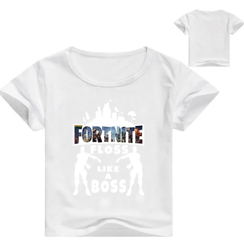 

3-14year Summer Boys T Shirts Roblox Gamer Fortnight Cotton T-shirt Girls Floss Like A Boss Kids Funny tshirts tops tees Clothes