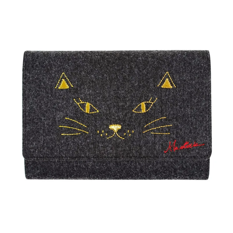 Black Корейский Kawaii Cat kpop золотой цвет связующее кольцо планировщик войлочное покрывало личный планировщик дня молочный блокнот-органайзер A5 A6 - Цвет: Black