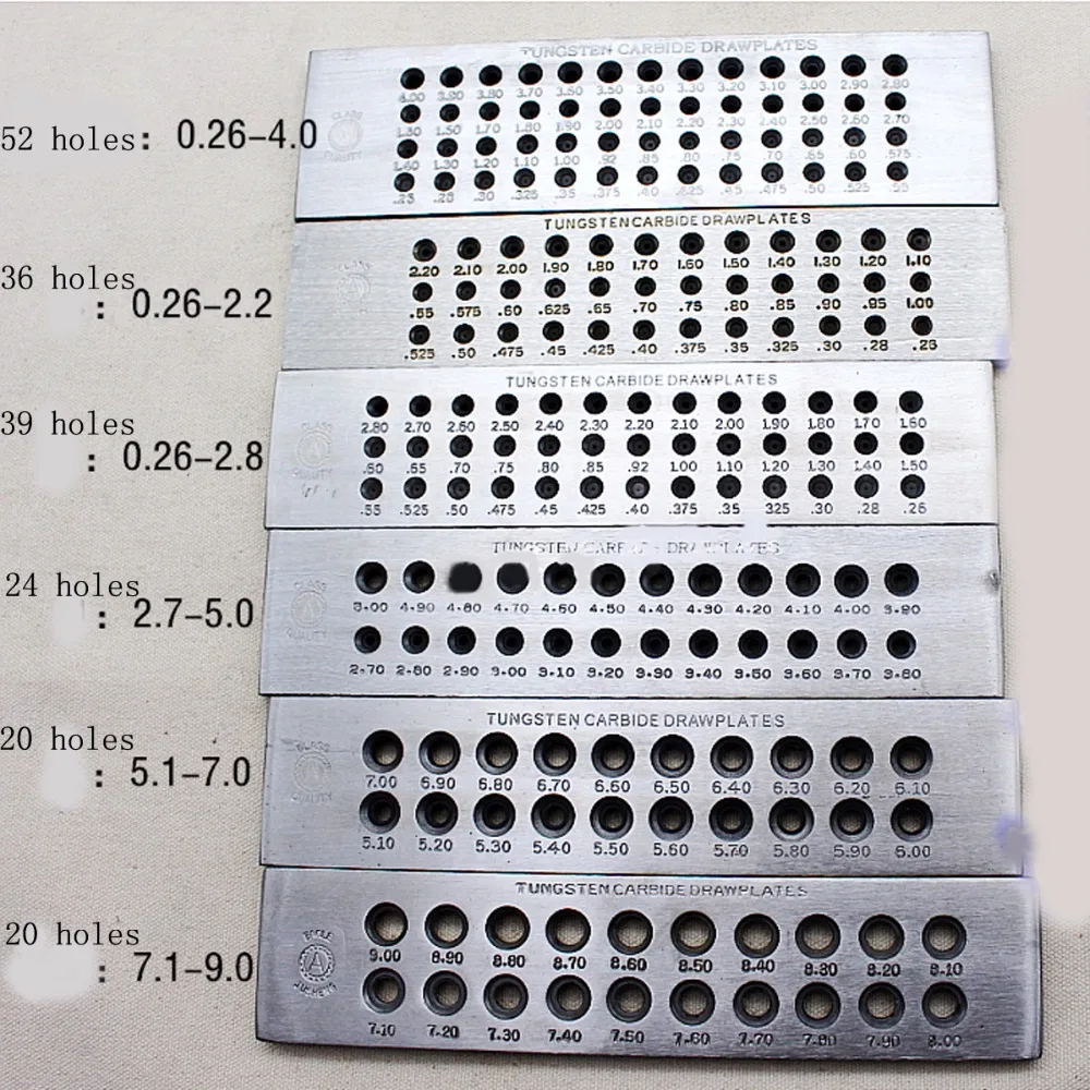 

Round Shape Drawplate Tungsten Carbide Wire Drawplate Jewelry Making Wire Tool