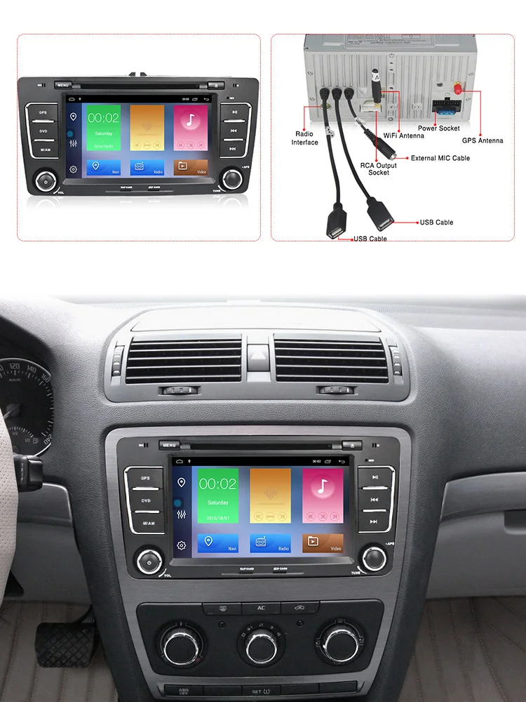 Perfect Android9.1 32G ROM 2G RAM 4g WIFI with OBD2 Carplay DVR Car dvd player gps navigator for SKODA/Octavia 2009-2013 mic SD card 8 Perfect Android9.1 32G ROM 2G RAM 4g WIFI with OBD2 Carplay DVR Car dvd player gps navigator for SKODA/Octavia 2009-2013 mic SD card 8
