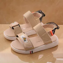 Летние модные детские сандалии для мальчиков и пляжные туфли для девочек детские кроссовки дышащие Нескользящие классные детские мягкие туфли для 1-3 лет
