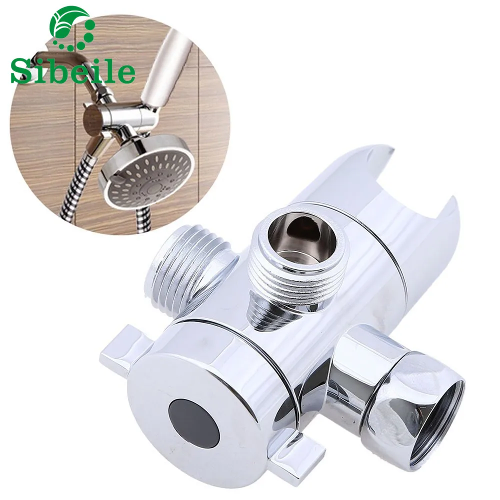 SBLE Shower Mixer Diverter Holder Valve Chrome Head Arm Flow Handheld Fixed Showerhead Diverter Valve Water Separator Shower