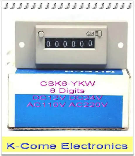 Free Shipping 6 Digits Industrial counter Mechanical Electromagnetic counters CSK6-YKW 12V 24V 110V 220V Punch | Инструменты