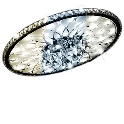 Светодиодный светодио дный потолочный светильник Европейский круглый кристалл потолочный светильник затемнения пульт дистанционного