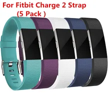 Нью-Йорк(3/4/5/6/Упаковка из 10 шт.) замена силиконовый резиновый ремешок Браслет для Fitbit заряд 2 больших и малых Размеры