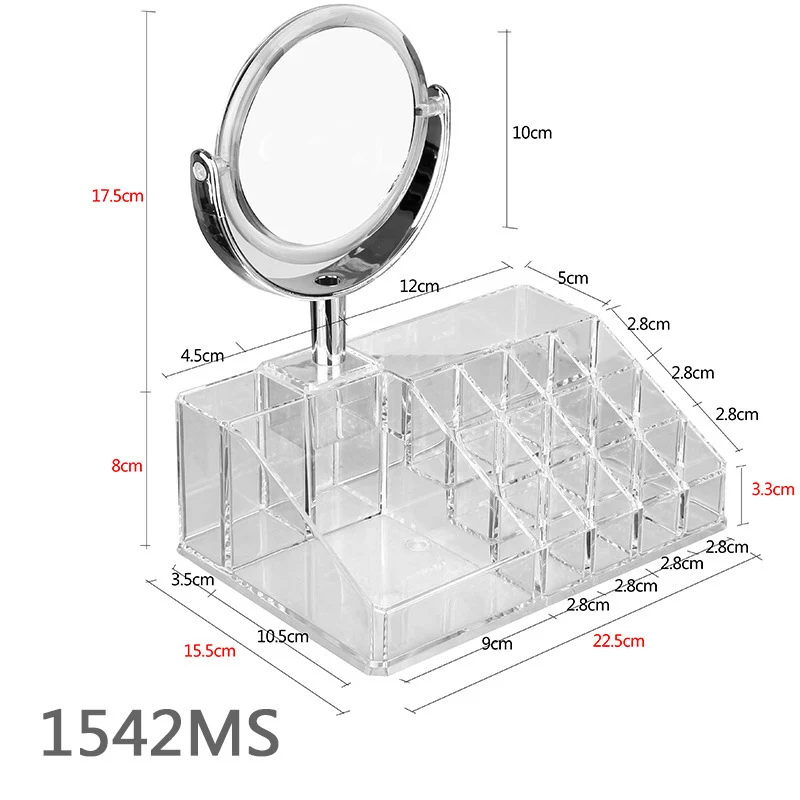 Модный брендовый прозрачный акриловый вращающийся на 360 градусов настольный органайзер для макияжа, чехол DIY, съемная коробка для хранения косметики и ювелирных изделий - Цвет: 2