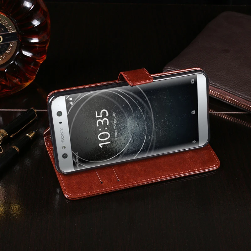 Роскошный чехол-бумажник из искусственной кожи для телефона для sony Xperia L2 XZ2 XA1 XA3 XZ3 L1 XZ Plus XZ2 Ultra XZ1 Mini чехол для телефона