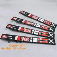 Железная нашивка, Куба, Франция, Великобритания, Финляндия, Норвегия, шотландский национальный флаг, вышитые нашивки на заказ из ткани, Аппликации 20018