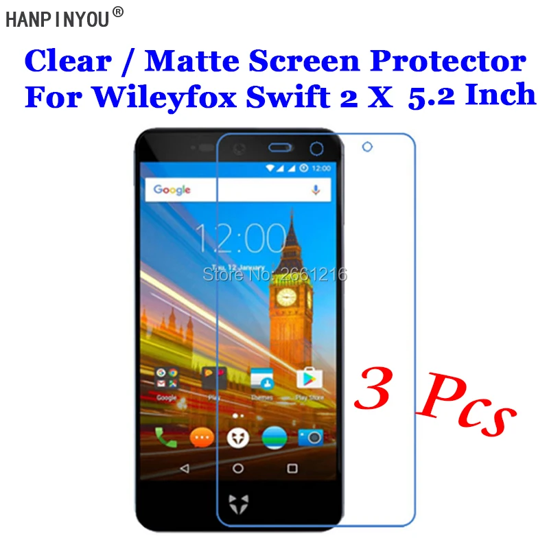 

3 Pcs/Lot For Wileyfox Swift 2X 2 X 5.2" New HD Clear / Anti-Glare Matte Front Screen Protector Touch Film Protection Skin